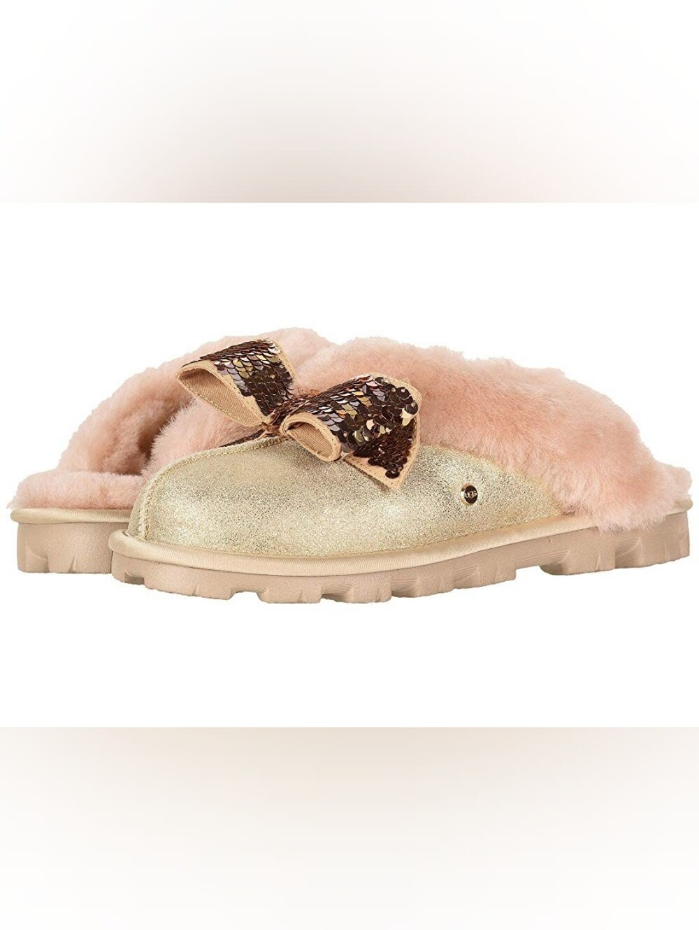 UGG ☆ Limited Edition ☆ 'Coquette' Sequin Bow Slipper in Gold